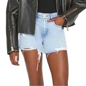 FRAME “Le Brigette” high rise denim shorts